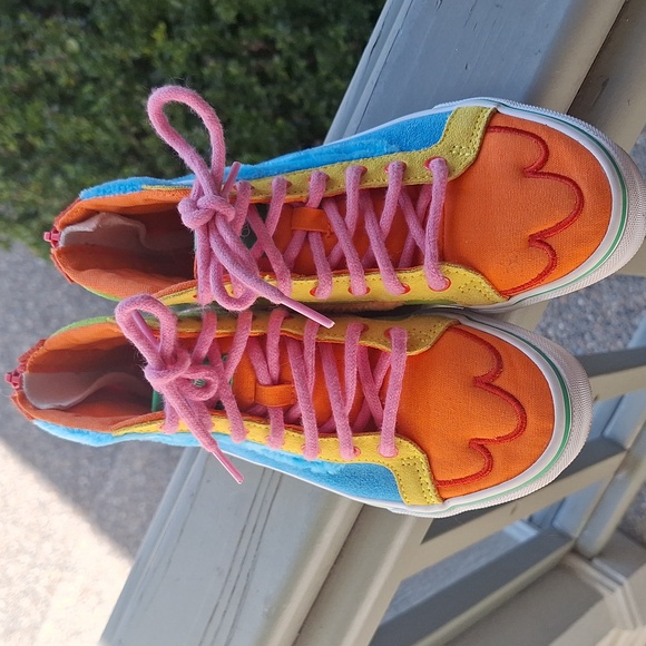 RARE Collab Sesame Street x Vans US Kids Size 2 Sk8-hi Zipper Heel Sneakers - Picture 4 of 10